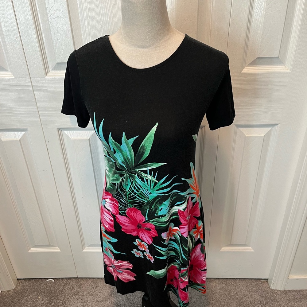 Desigual size S Floral Black Dress